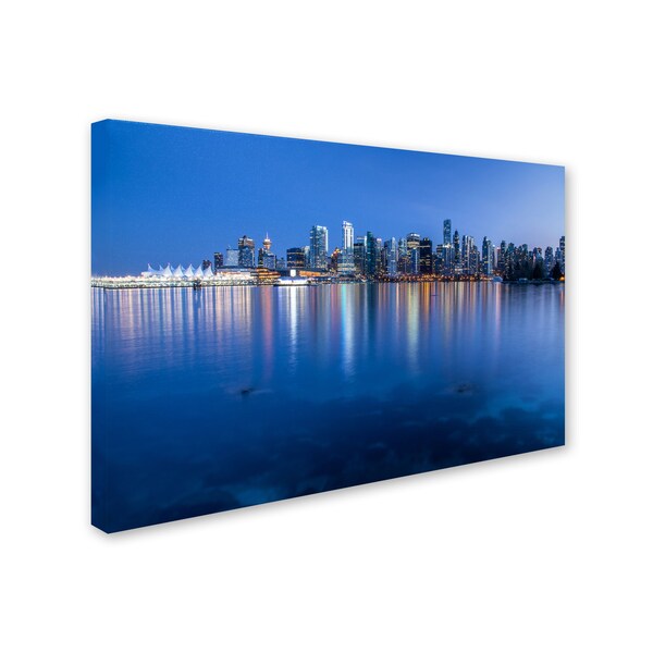 Pierre Leclerc 'Vancouver City Reflection' Canvas Art,30x47